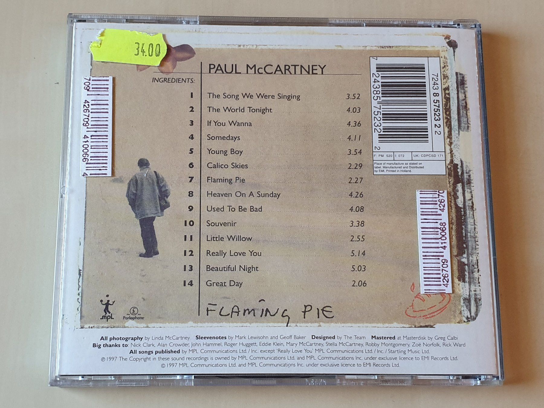CD: Paul McCartney Flaming Pie – Usato da Stansstad venduto da collectorsshop 1