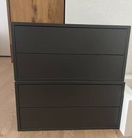 2 IKEA EKET Schränke mit je 2 Schubladen, dunkelgrau