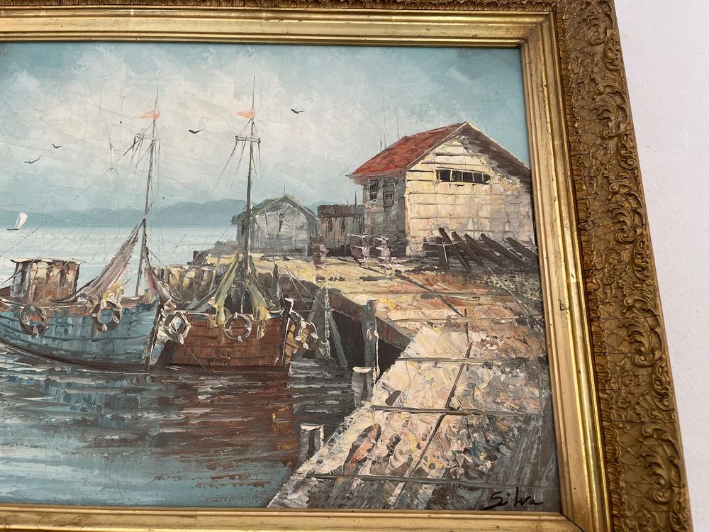 Ölgemälde aus Südfrankreich vintage Öl Gemälde Wandbild | Kaufen auf ...