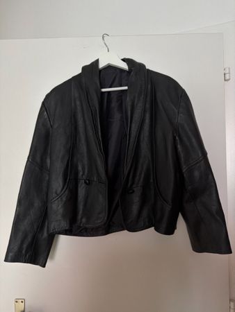 Lederjacke Damen schwarz Grösse M guter Zustand