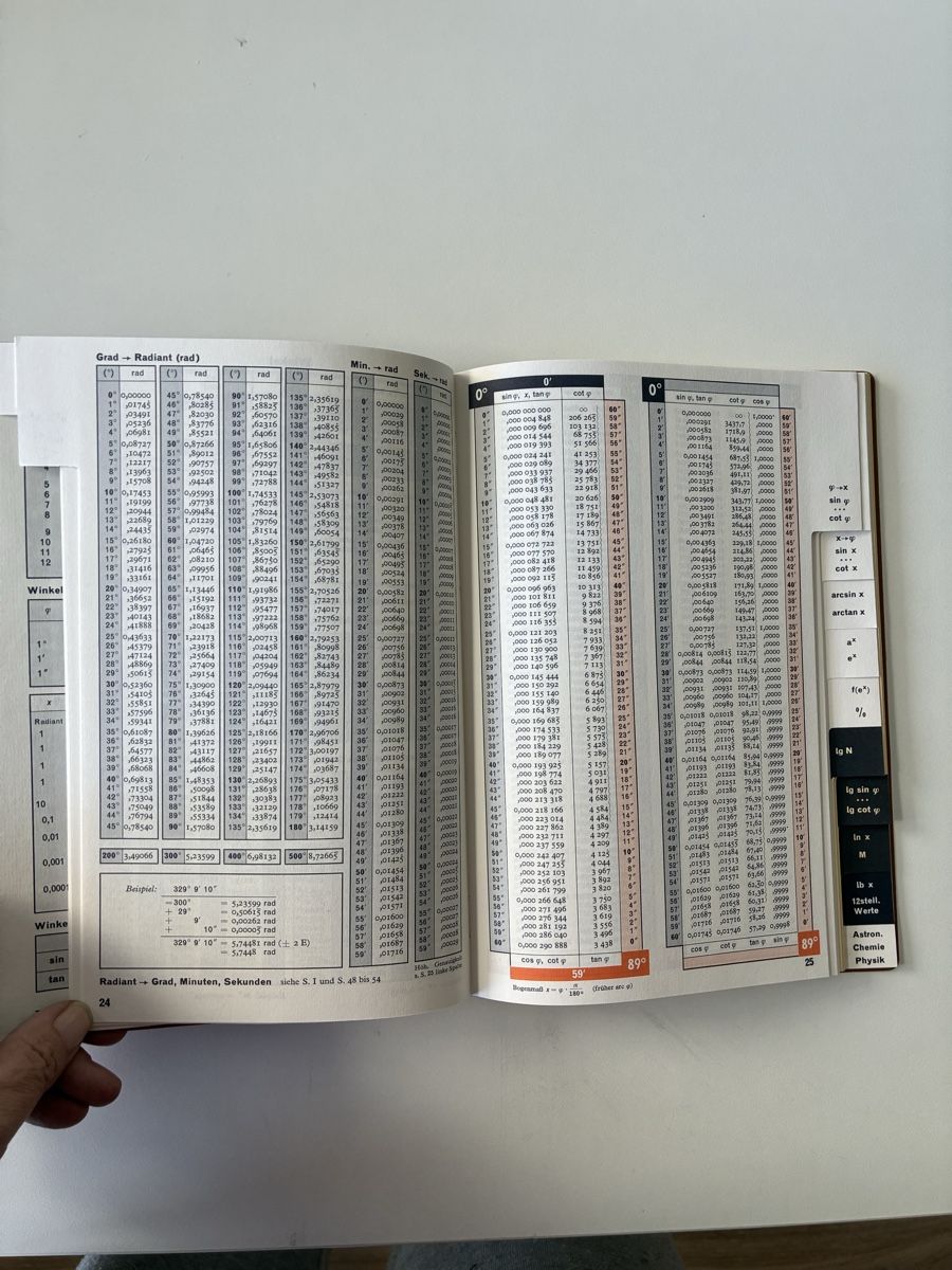 Livres: Mathematische Tafeln - Sieber – D'occasion à Chur par Knokno199 2