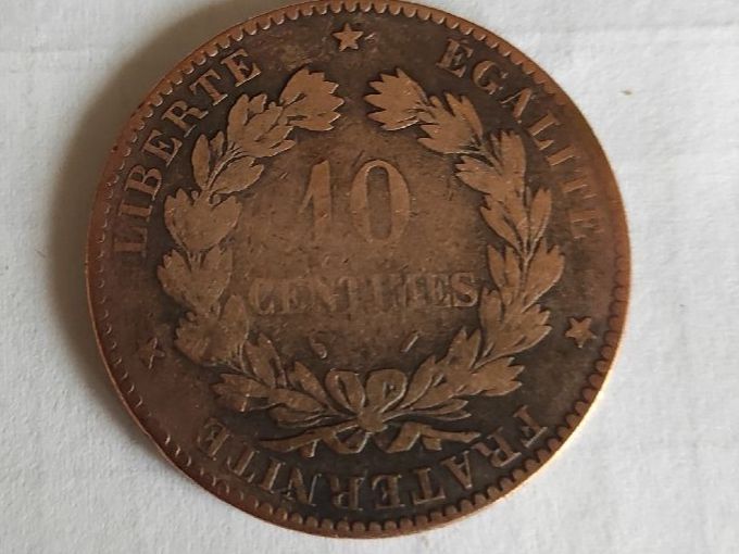 Alle Münzen: 10 centimes françaises type Cérès 1890 – Gebraucht aus Couvet von lulul 1