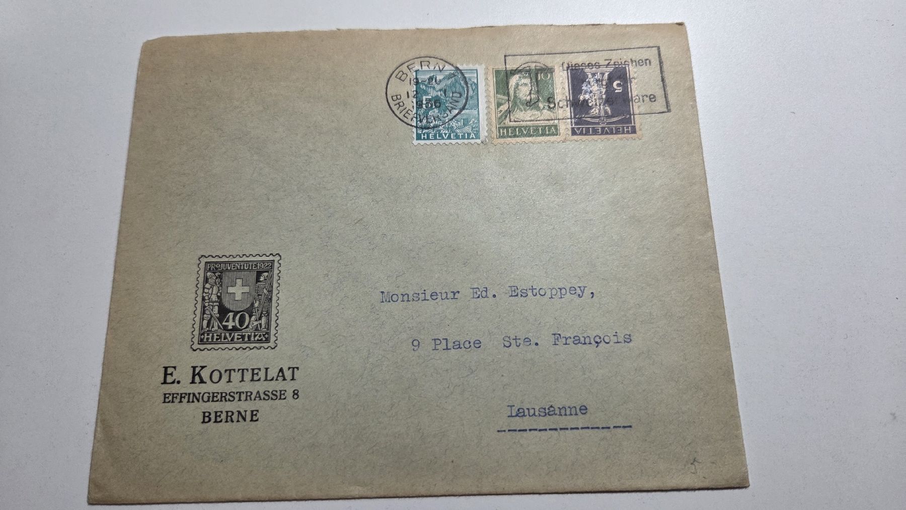 Alle Briefmarken: 1936 Brief mit Kehrdruck – Gebraucht aus Arni AG von Moth68