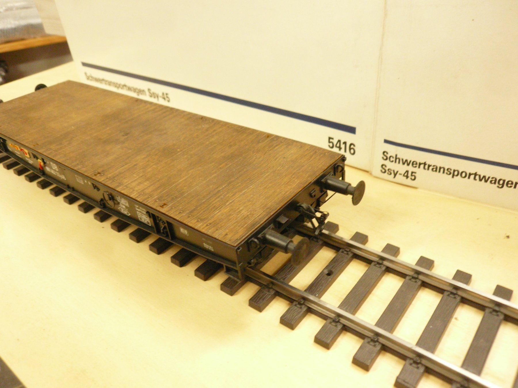 Märklin Modellini di ferrovie: MÄRKLIN 5416 SCHWERLAST GÜTERWAGEN MIT OVP – Usato da Pfaffnau venduto da nolff 2
