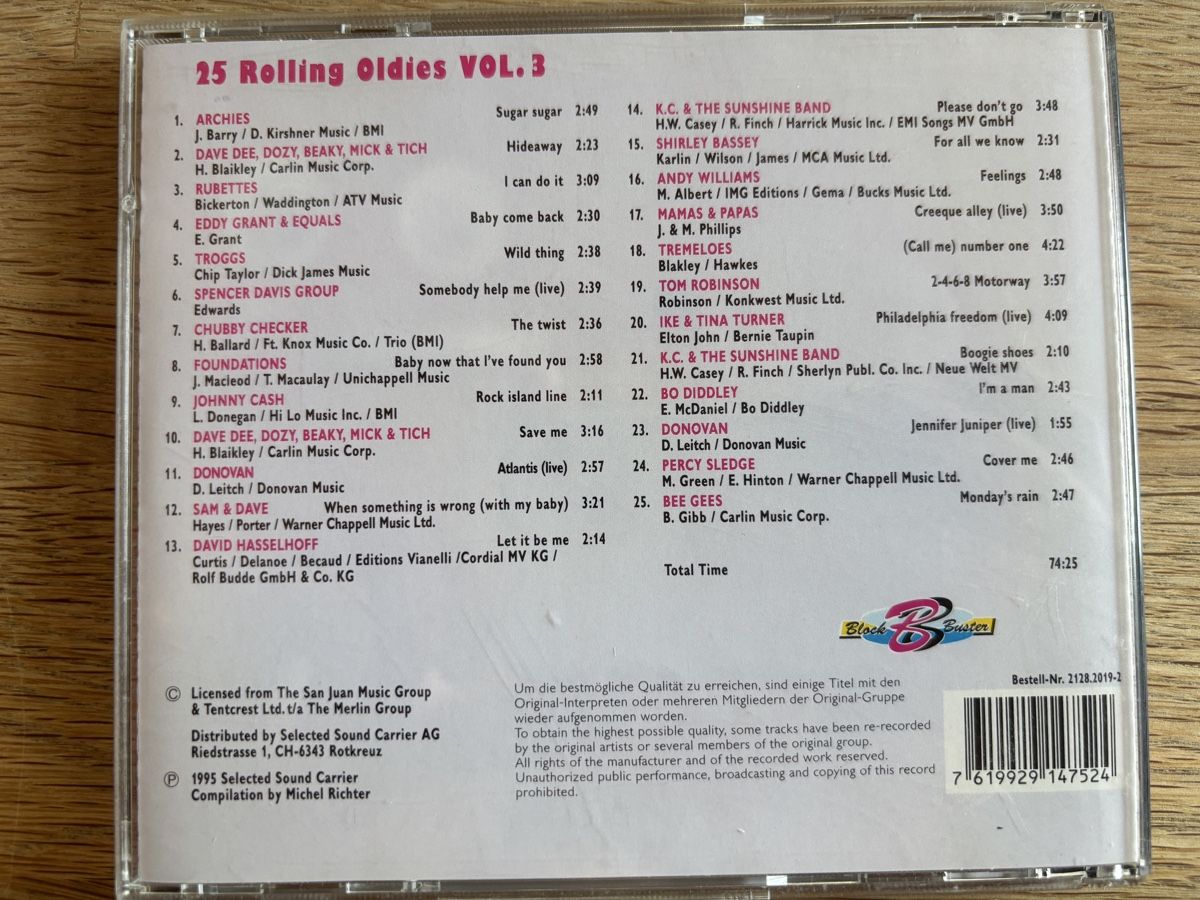 CD: 25 Rolling Oldies - Volume 3 - CD – Usato da Gebenstorf venduto da pas_9p6b 1