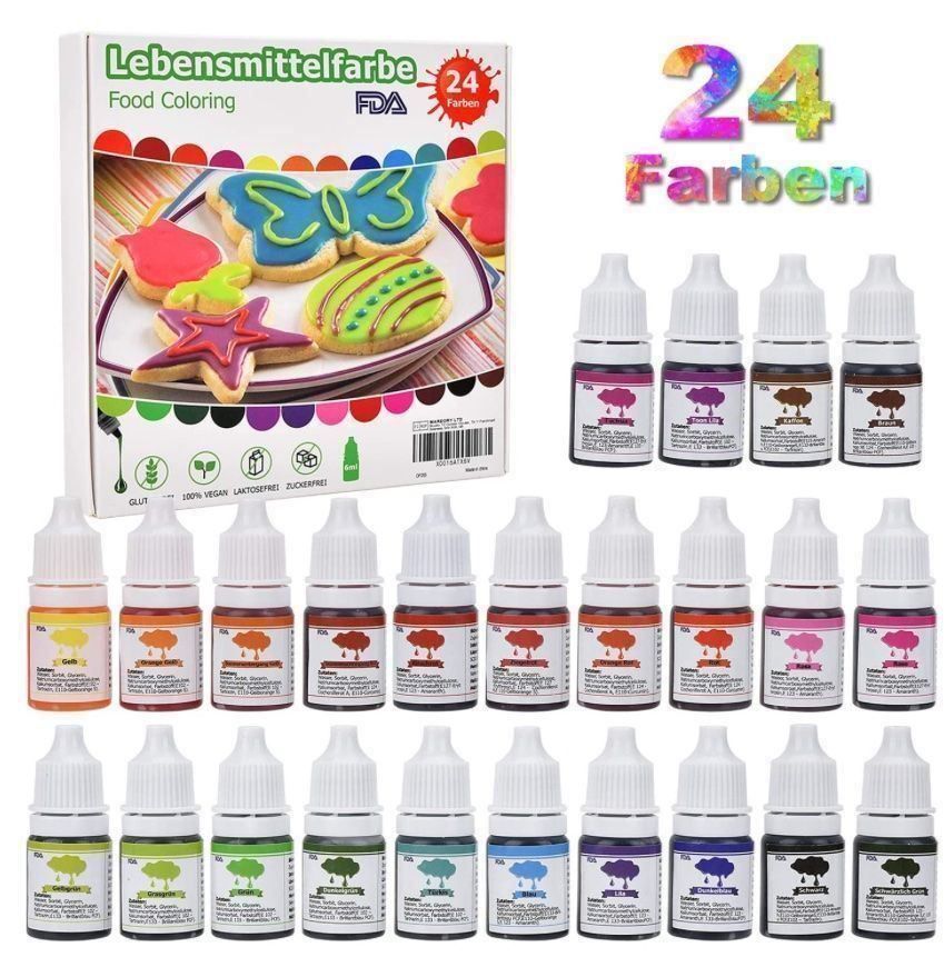 Cibi & Specialità: 24 X  6ml Lebensmittelfarbe Set – Nuovo e nell'imballaggio originale da Bülach venduto da StoreInShop.com
