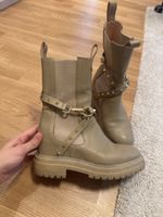 Leder Stiefel,  Valentino like, beige, Grösse 36
