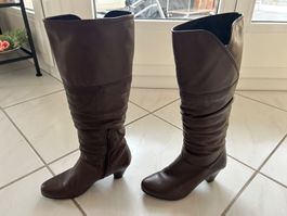 Damen Lederstiefel Grösse 37, braun