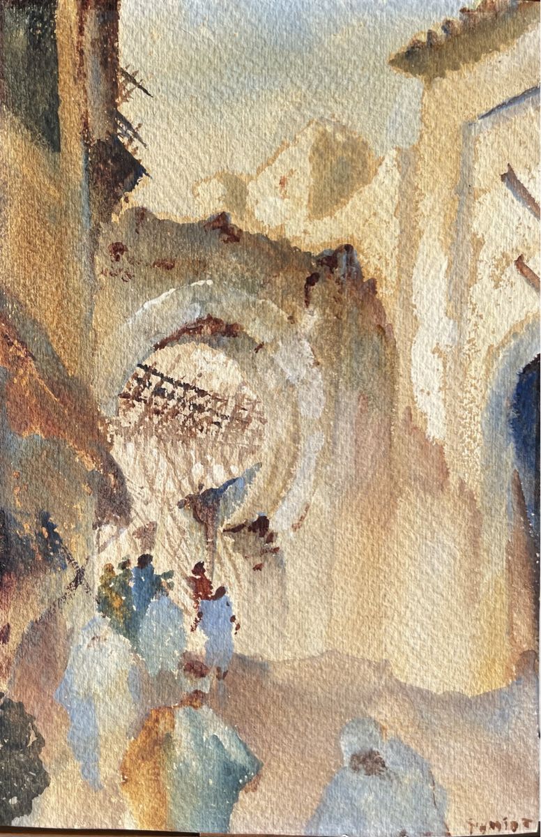 Tableaux: Schmidt aquarelle orientaliste – D'occasion à Biel/Bienne par Galaq
