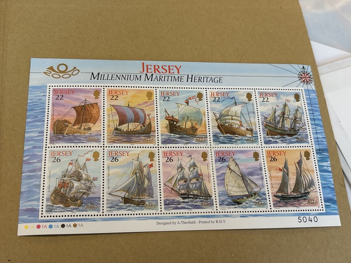 Alle Briefmarken: Jersey Millennium Maritime Heritage Briefmarken – Neu und originalverpackt aus Zürich von engebrunau