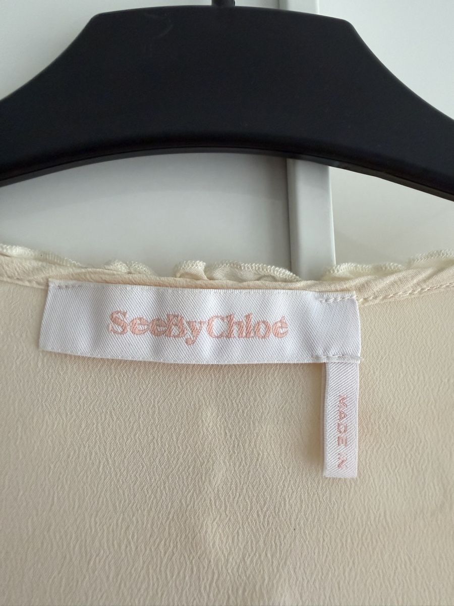 Chloé Camicette: See by Chloé Bluse mit Rüschen, Crèmefarben, Grösse 34 – Usato da Winterthur venduto da marisole4 1