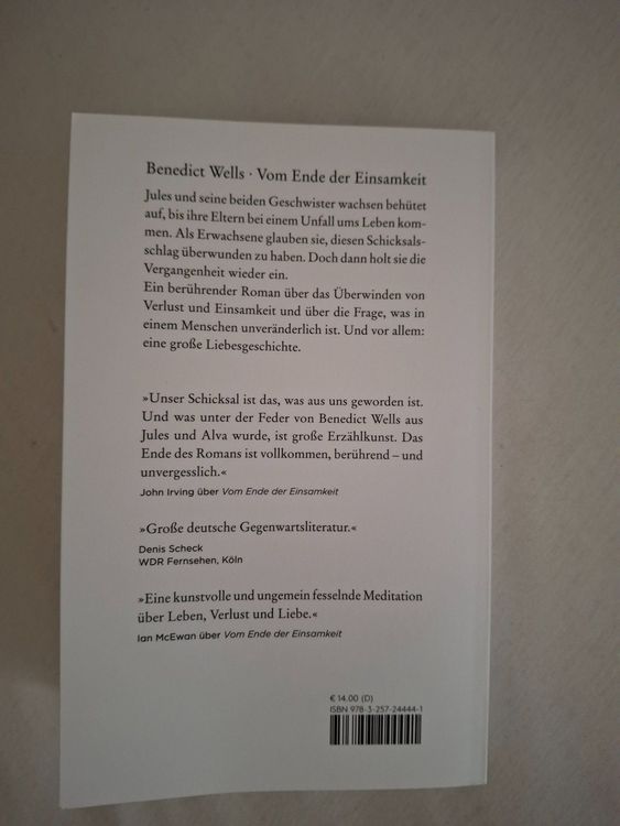 Libri: Benedict Wells - Vom Ende der Einsamkeit, Top Zustand! – Usato da Walterswil SO venduto da Mama_noel 1