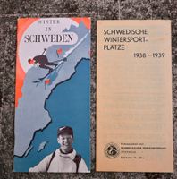 Prospekt Schweden Wintersportplätze 1938/1939 m Beiblatt