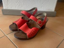 Vintage Scholl Sandalen made in Austria rot Leder 38
