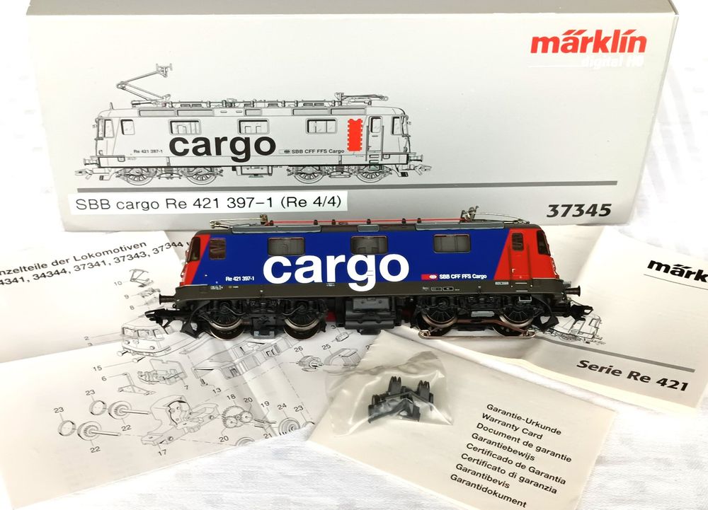 MÄRKLIN: SBB Re 421 CARGO DIGITAL 37345 OVP (Gebraucht) in Biglen für