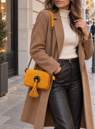 SAC BANDOULIÈRE JAUNE MOUTARDE