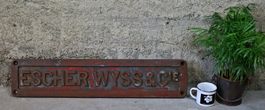 Gusseisen Escher Wyss & Cie / Gusseisenschild