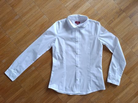 Mädchen Bluse weiss, Gr 140