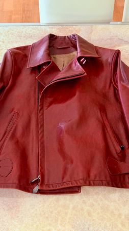 Berluti Bikerjacke Kalbsleder Bordeaux Gr 54 nie getragen