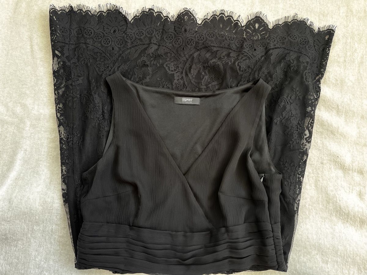 Esprit Vestiti: Robe noire en dentelle Esprit Collection taille 38 – Usato da Romont FR venduto da cat_j6ww 2