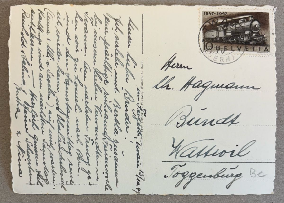 Cartoline postali: Flugaufnahme Twann – Usato da Luzern venduto da Balbel 1