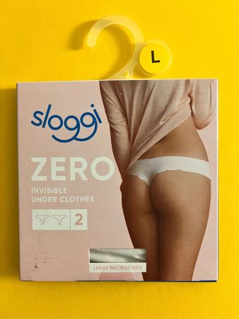 SLOGGI, Hipstring Zero Microfibre, Grösse L, Weiss 2 Stück
