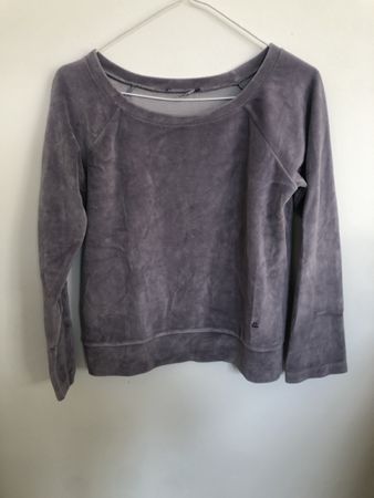 Sweat-shirt en velours petit bateau