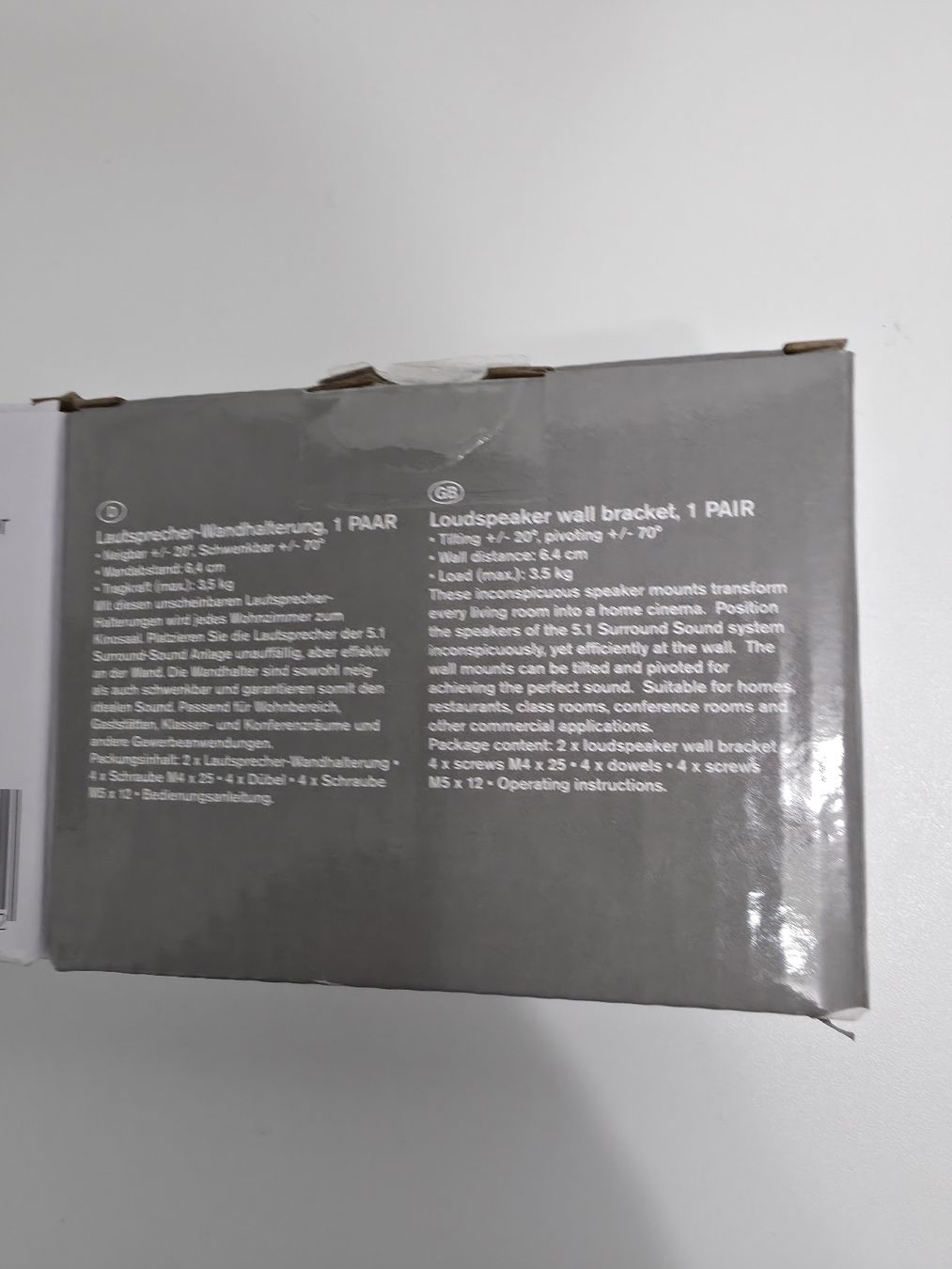 Supporti a parete: Lautsprecher-Wandhalterung x2 – Nuovo e nell'imballaggio originale da Embrach venduto da niz_8sff 7