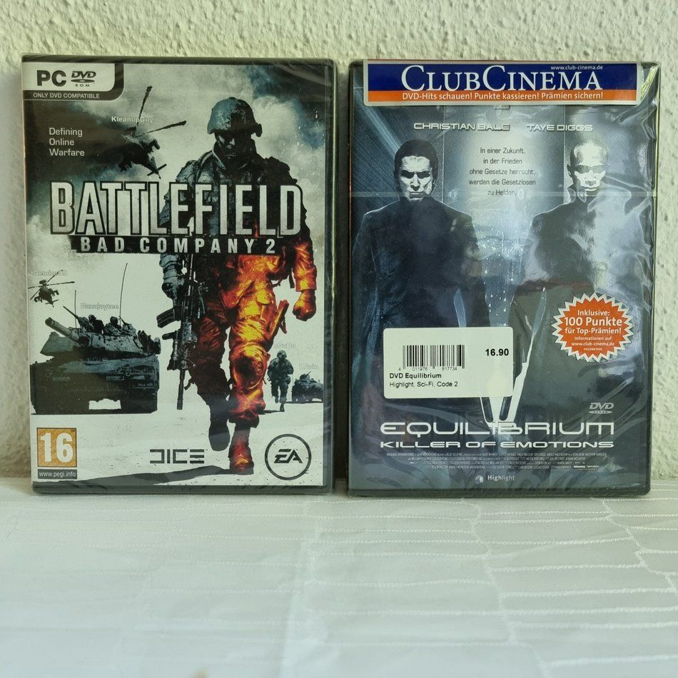 Tutti i DVDs: Battlefield Bad Company / Equilibrium – Nuovo e nell'imballaggio originale da Rupperswil venduto da moni_2024