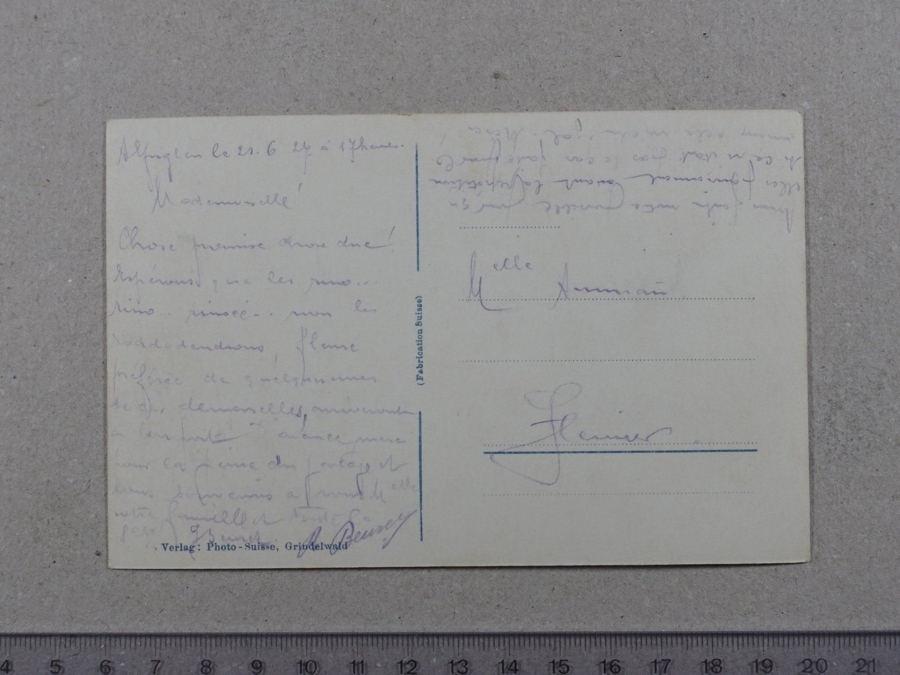Cartoline postali: Grindelwald, Wetterhorn – Usato da Lenzburg venduto da fh1 1