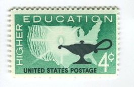Briefmarke "Universität". USA