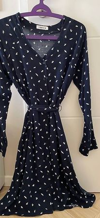 Edited Sommer Kleid 100% Viskose Grösse 36 Dunkelblau