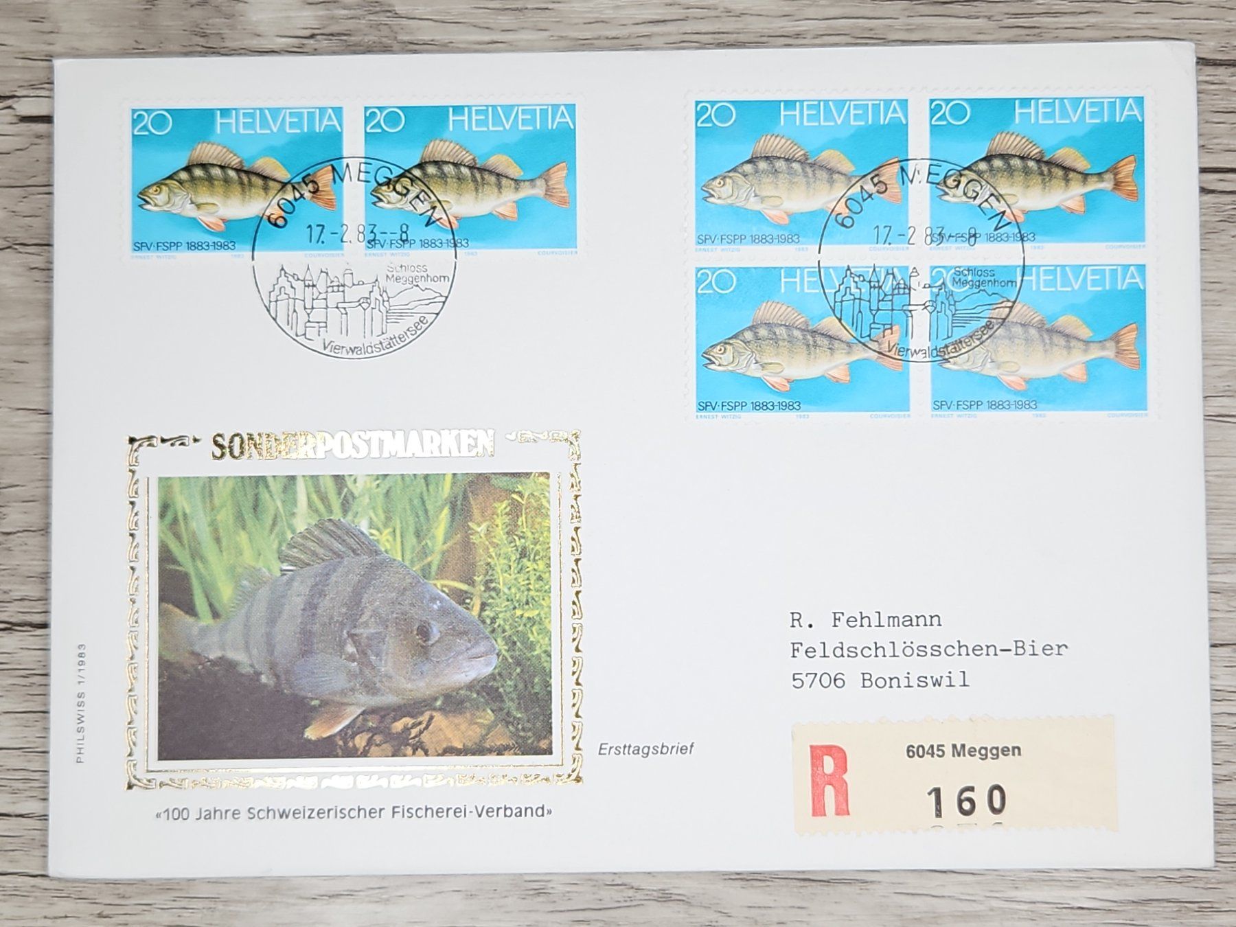 Tutti i francobolli: CL01 Enveloppe + Timbre Suisse 1983 – Usato da Cousset venduto da Patrick_Collections