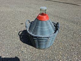 Korbflasche Schnapsflasche antik Deko Vintage Nostalgie 12L