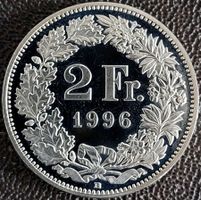 2 Franken 1996 stgl. / aus Münzsatz