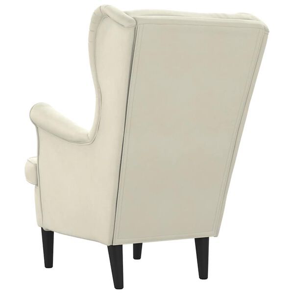 Poltrone: Ohrensessel Cremeweiss Samt – Usato da Rubigen venduto da Welle01 6