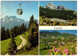 Leysin - 3 Bild AK