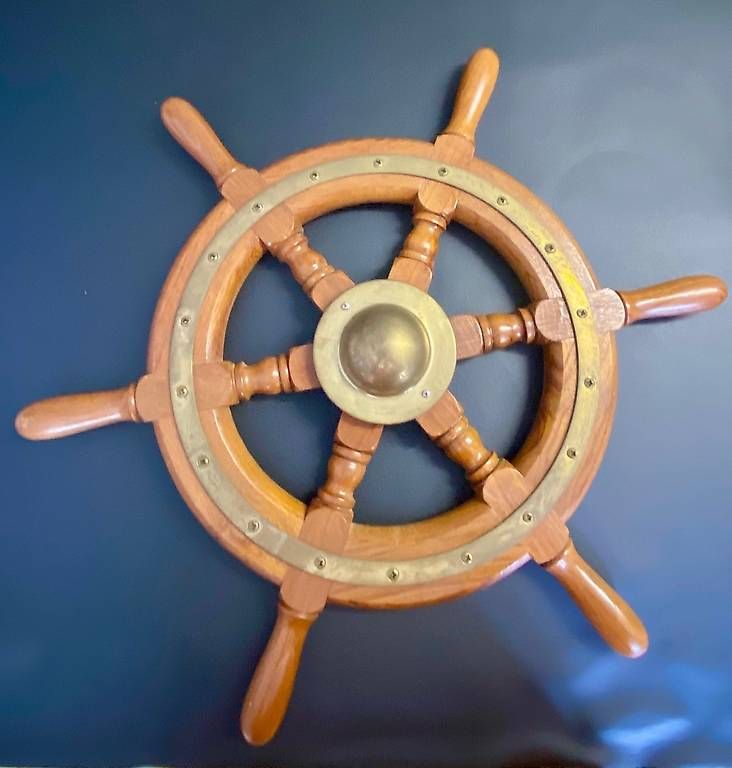 Tutte le decorazioni: Schiffssteuerrad 51 cm + Knotentafel + Ankerlicht – Usato da Zollikon venduto da LouisArmstrong 1