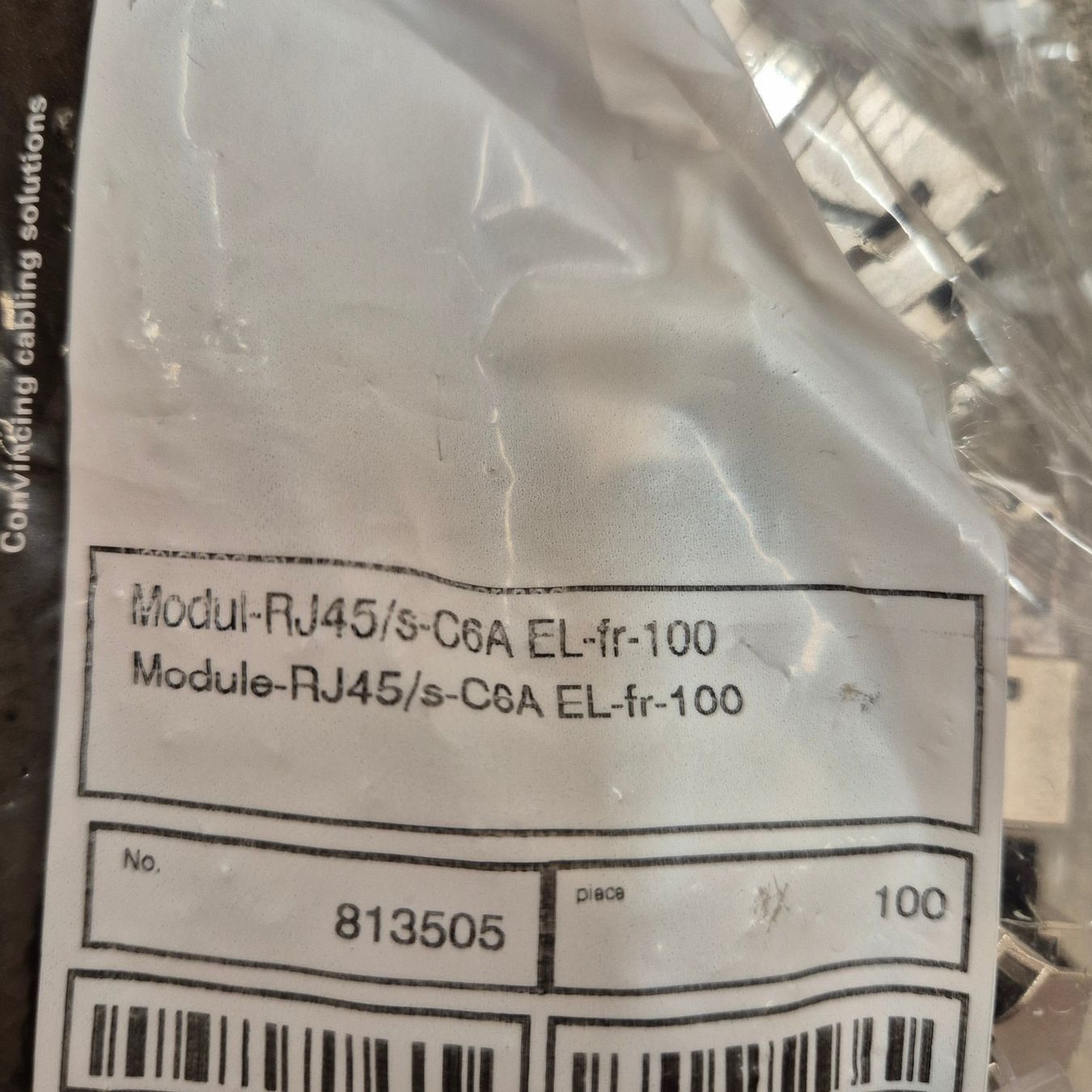 Unità & Adattatore: Netzwerkmodul RJ45/s-C6A EL-fr-100stk. – Nuovo e nell'imballaggio originale da Schinznach Bad venduto da Bingi02 2
