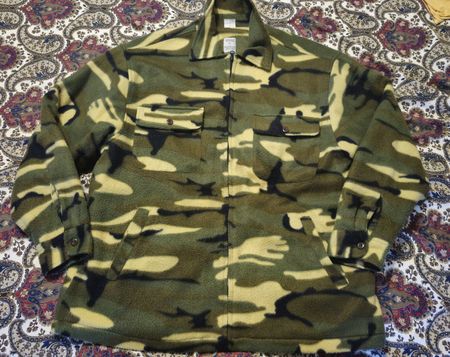 Fleece Hemd-Jacke gefüttert, Gr. L, Camouflage