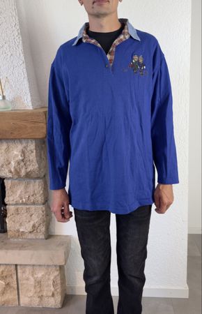 Polo homme FÜRNKRANZ bleu brodé – L