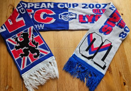 Glasgow Rangers vs. Olympique Lyon 2007 Schal Fussball Fan