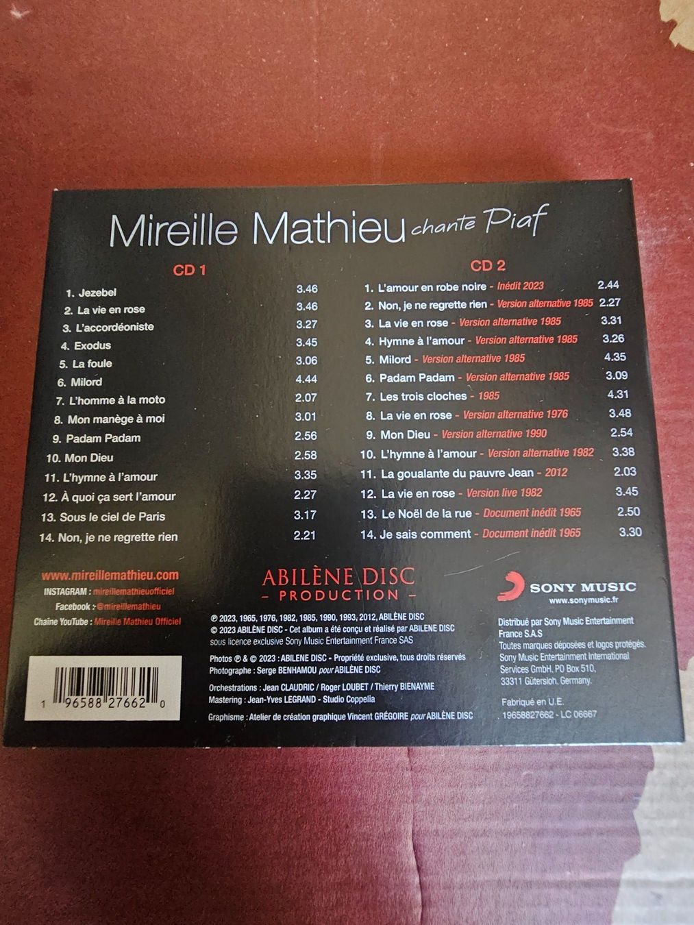 CDs: 2 CD - Mireille Mathieu – Mireille Mathieu Chante Piaf – D'occasion à Biberist par Foolio0 1