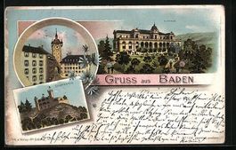 Litho Baden, Kurhaus, Schartenfels, Der 
