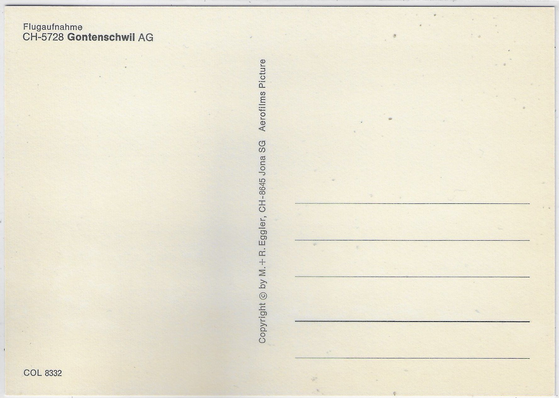 Cartoline postali: Flugaufnahme - Gontenschwil AG – Usato da Ettingen venduto da Kartenplanet 1