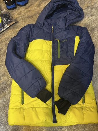 Kamik Winterjacke blau gelb Grösse 128 guter Zustand