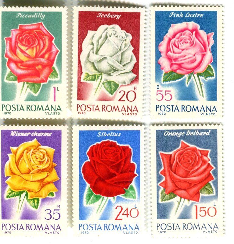 Tutti i francobolli: Briefmarken "Rosen". Rumänien – Nuovo e nell'imballaggio originale da Basel venduto da Butsch5