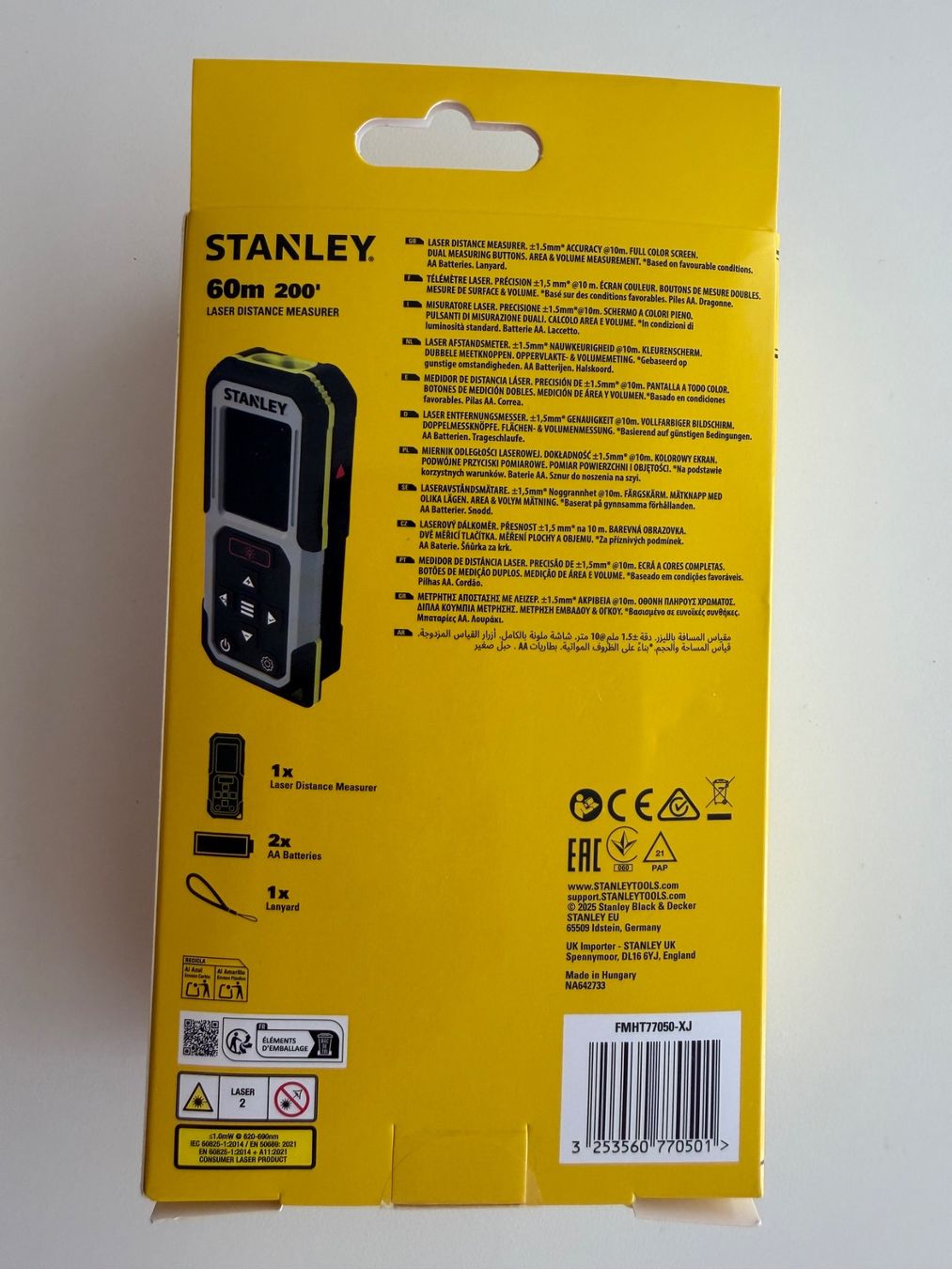 Stanley Alle Werkzeuge: Stanley Fatmax télémètre 60 m – Neu und originalverpackt aus St-Gingolph von GoldenKeys 1