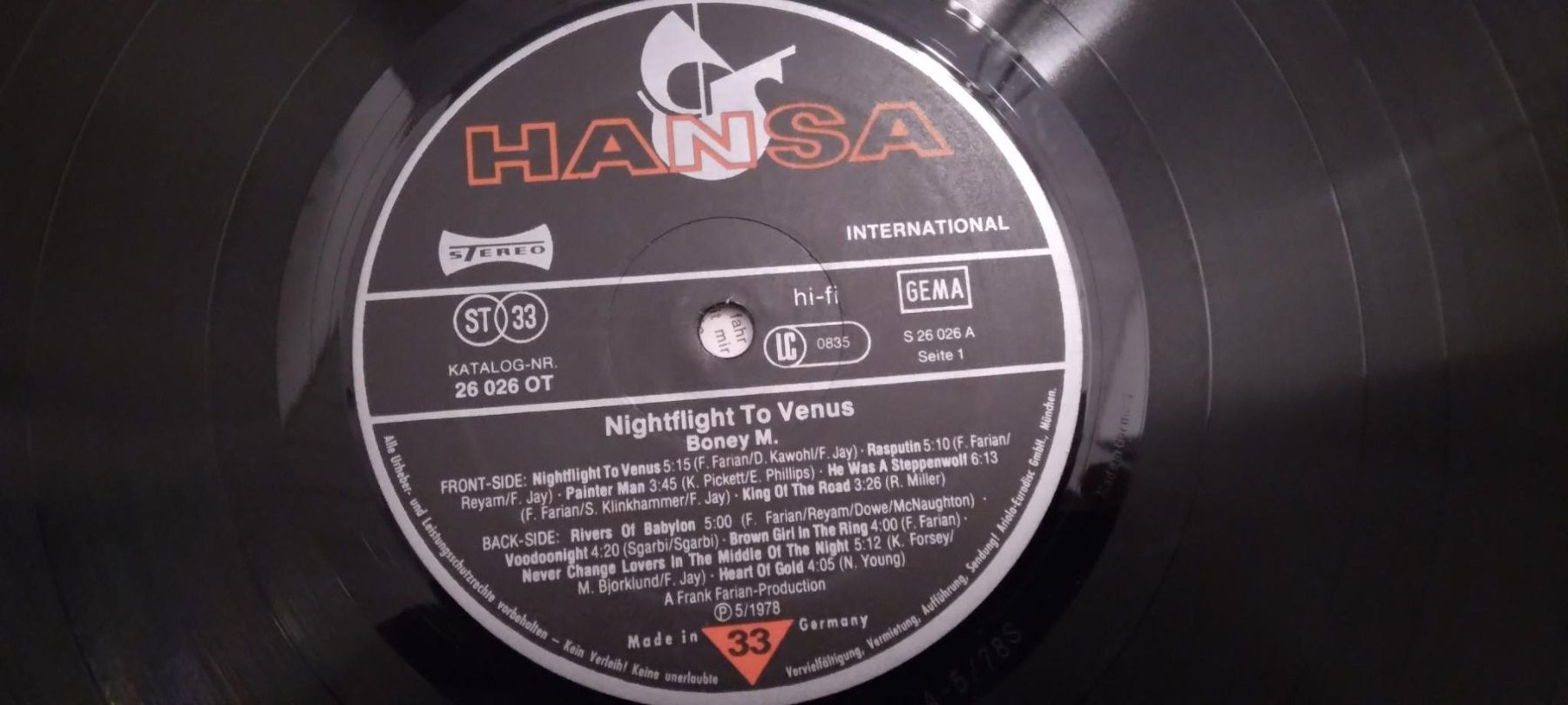 Dischi in vinile: BoneyM. "Nightflight To Venus" – Usato da Würenlos venduto da Esmeralda74 4