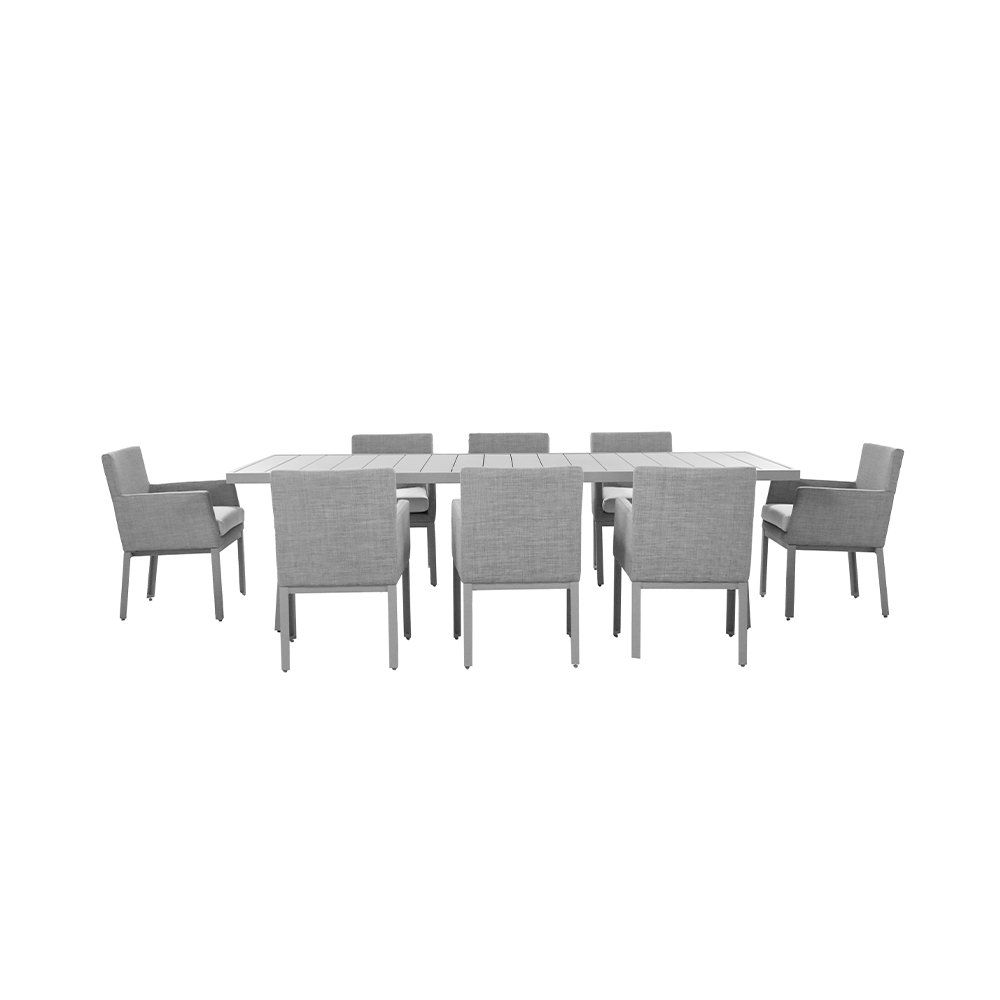 Set di tavolo e panche: Gartenmöbel-Set inkl. Abdeckung CATANA - Grau – Nuovo e nell'imballaggio originale da Wallenwil venduto da toesstal-vertrieb 3
